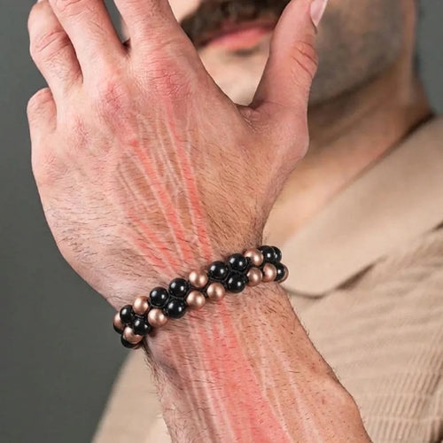 Cuprion: Copper + Hematite bracelet