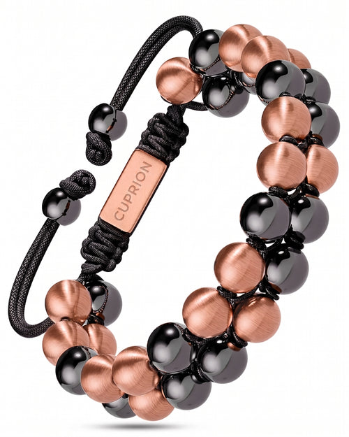Cuprion: Copper + Hematite bracelet