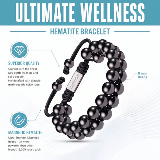 Cuprion: Magnetic Hematite bracelet
