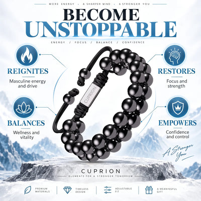 Cuprion: Magnetic Hematite bracelet