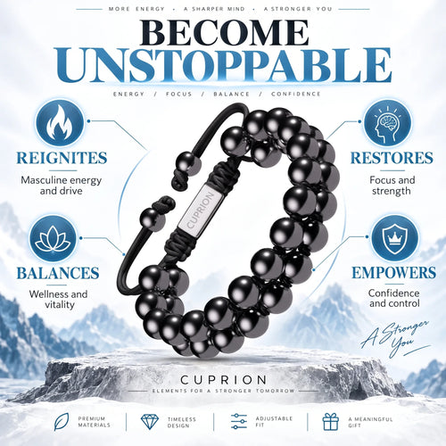 Cuprion: Magnetic Hematite bracelet